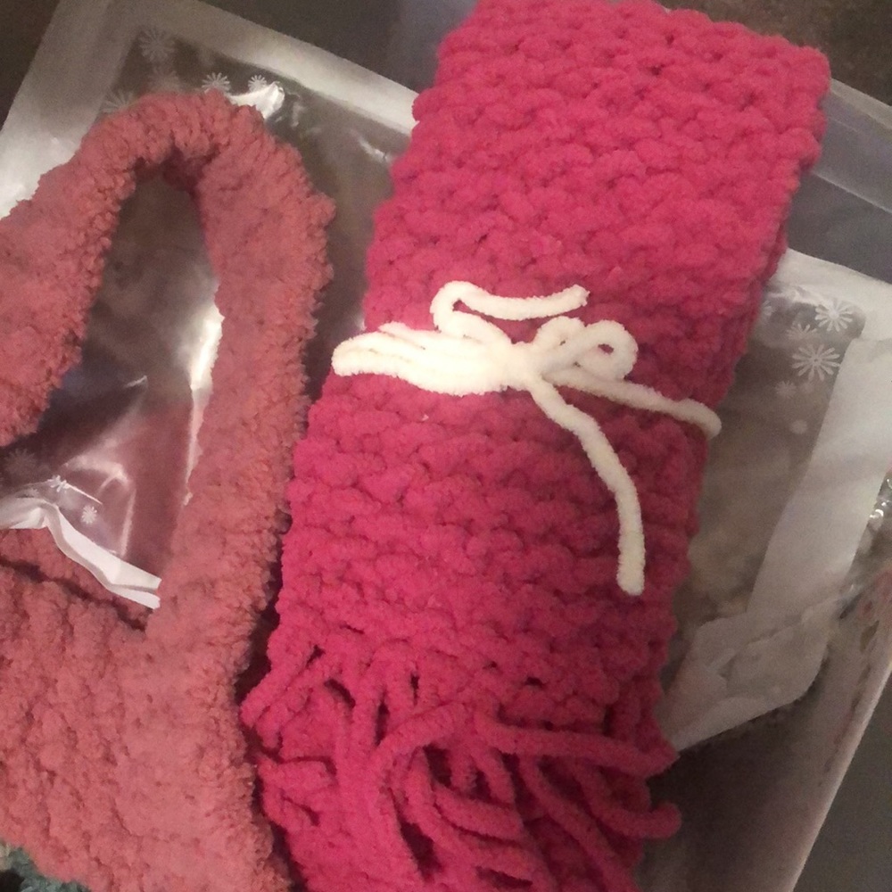 Handmade crochet/ knit scarfs - many colors - bundle and save / some with fringe